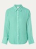 Bazil blouse van linnen - Zeegroen
