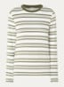 Cosimo longsleeve met streepprint - Mosgroen