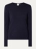 Cristal fijngebreide pullover in wolblend - Donkerblauw