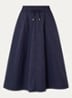 Cullen midi rok met trekkoord - Donkerblauw
