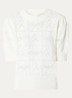 Dieuwertje top met broderie - Wit