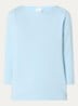 Jort longsleeve met boothals - Lichtblauw