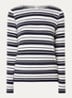 Longsleeve met streepprint - Donkerblauw
