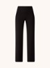Parker high waist straight fit pantalon van jersey - Zwart