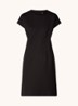 Peggy mini jurk van jersey met ritsdetail - Zwart