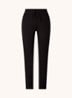 Perry mid waist slim fit cropped pantalon van jersey  - Zwart