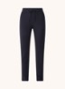 Perry mid waist slim fit cropped pantalon van jersey  - Donkerblauw