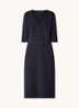 Pippa midi jurk van jersey met V-hals - Donkerblauw
