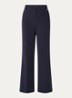 Kate high waist wide fit pantalon met steekzakken - Donkerblauw