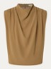 Kiana mouwloze top met ruches - Camel