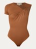Levi body met geknoopt detail - Cognac