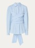 Luann blouse met gestrikt detail - Lichtblauw