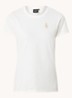 Zoe T-shirt met logoborduring - Gebroken wit