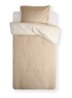 Rauso dekbedovertrekset in lycocellblend 180TC - inclusief kussensloop - Beige