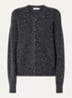 Britney grofgebreid vest met ronde hals - Antraciet