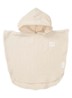 Poncho met borduring - Beige