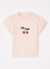 Famo T-shirt met pailletten - Zalmroze