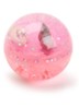 Glitter water speelbal 8 cm - Donkerroze