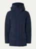 Gewatteerde jas met capuchon - Donkerblauw