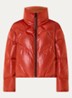 Nebula puffer jack met glanzende finish - Oranjerood