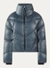 Nebula pufferjack met quilt patroon en steekzakken - Blauw