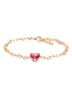 Christal Heart armband met kristal - Fuchsia
