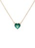 Crystal Heart ketting met kristal - Groen