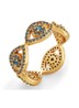 Evil Eye ring met kristal - Blauw