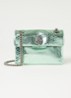 Kensington Mini X schoudertas van leer met metallic finish - Lichtgroen
