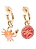 Novelty oorstekers met hanger - Rood