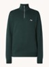 Fijngebreide pullover met halve rits - Donkergroen