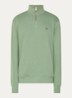 Fijngebreide pullover met halve rits - Groen