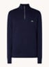 Fijngebreide pullover met halve rits - Blauw