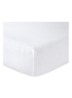 L Soft hoeslaken van  katoen, hoekhoogte 33,5 cm - Wit