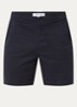 Straight fit korte joggingbroek met logo en steekzakken - Donkerblauw