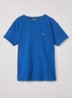 T-shirt met logoborduring - Blauw