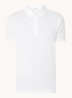 Tone-On-Tone regular fit polo van piqué katoen - Wit