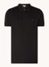 Tone-On-Tone regular fit polo van piqué katoen - Zwart