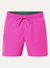 Uni zwemshorts met logo en steekzakken - Fuchsia