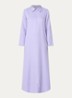 Maria maxi jurk met kraag en halve rits - Lila