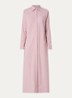 Shey maxi blousejurk met borstzak en stippenprint - Oudroze