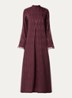 Soraya maxi jurk met print - Bordeauxrood