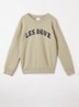 Brady Western sweater met flock logoprint - Beige