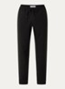 Como straight fit pantalon met steekzakken - Zwart