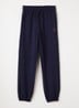 Core Contrast tapered fit joggingbroek met logoborduring - Donkerblauw
