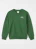 Exhibition sweater met logo- en backprint - Groen