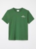 Exhibition T-shirt met logo- en backprint - Groen