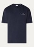 T-shirt met logoborduring - Donkerblauw