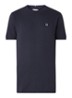 T-shirt van piqué katoen met borduring - Donkerblauw