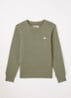 Sweater met logo - Olijfgroen